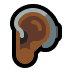 🦻🏾 ear with hearing aid: medium-dark skin tone display on Windows